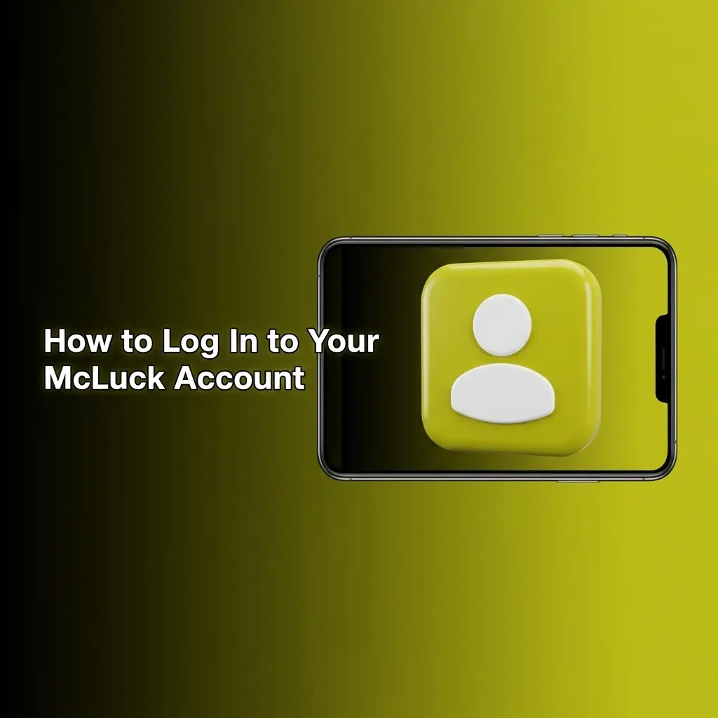 McLuck account login screen showing email and password fields for signing in on desktop or mobile