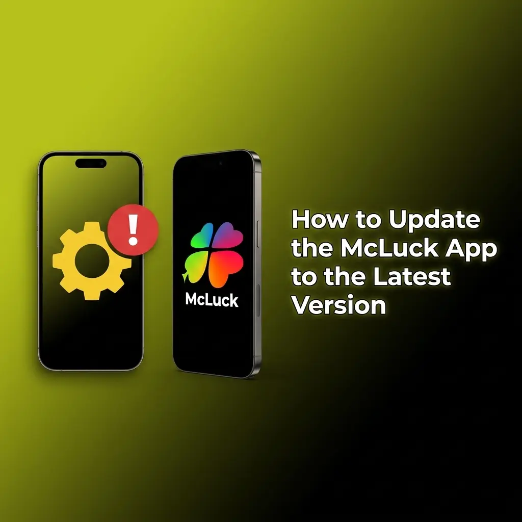 McLuck app PWA interface showing automatic update process on mobile browser with no manual installation required