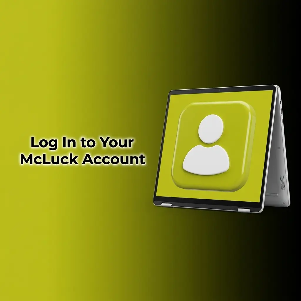 McLuck account login screen showing email and password fields with sign-in button for accessing GC and SC balances