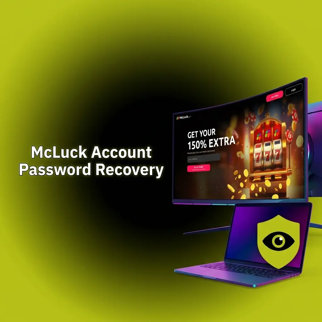 McLuck account password recovery steps showing forgot password link, email reset process, and login instructions on website