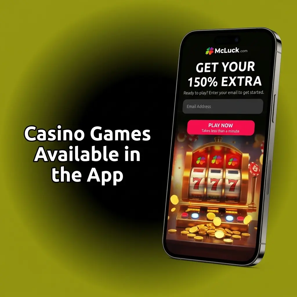 McLuck casino app showing popular slot and table games including Cleopatra, Buffalo Gold, and Blackjack on iPhone