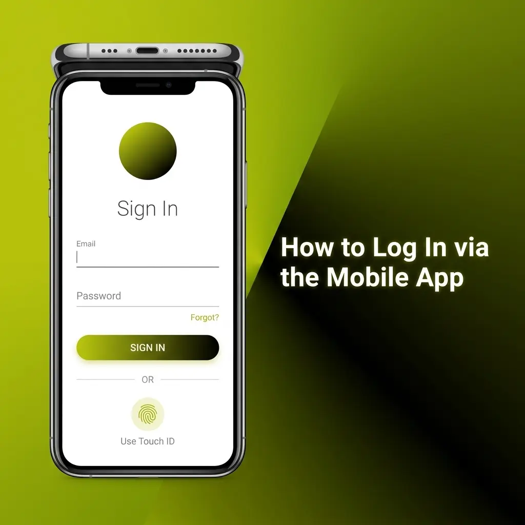 McLuck mobile app login screen on iPhone showing Face ID Touch ID and email password options for returning players