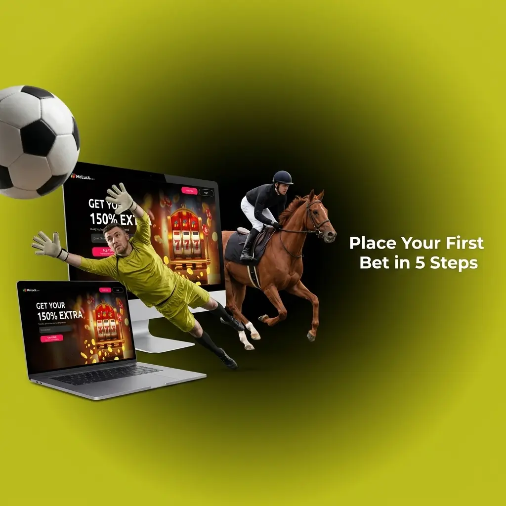 Step-by-step guide showing how to place your first bet on McLuck sportsbook in 5 simple steps