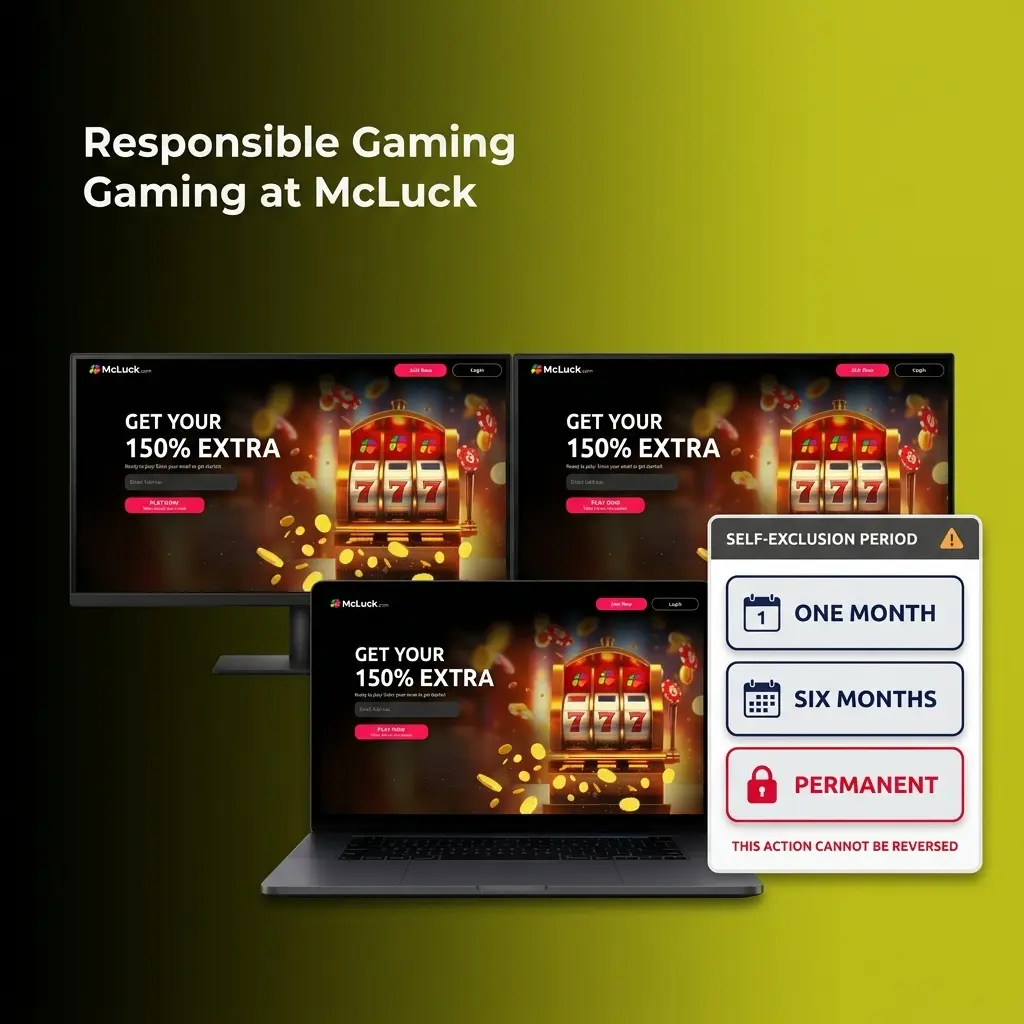 McLuck responsible gaming tools including deposit limits, self-exclusion, session reminders, and problem gambling resources for US players