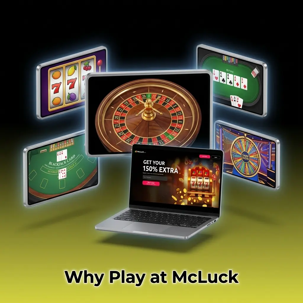 McLuck sweepstakes casino platform featuring no-purchase gameplay, welcome bonus, and SSL security for US players